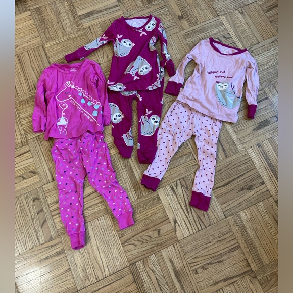 Carter's Other - Lot of 3 Carter’s 2 piece girl’s pajamas Size 12 months